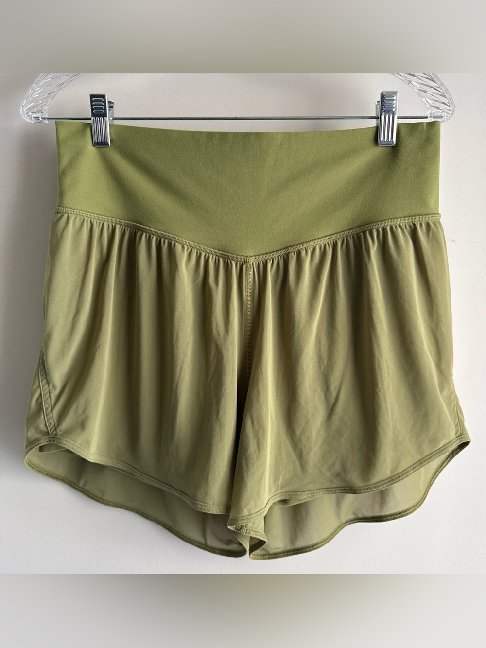lululemon athletica Olive Green High-Waist Athletic Shorts